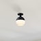 Designers Fountain Linden 8 in. 1-Light Matte Black Mid-Century Modern Semi Flush Mount with Etched Opal Glass Shade D321M-SF-MB - alternate 2
